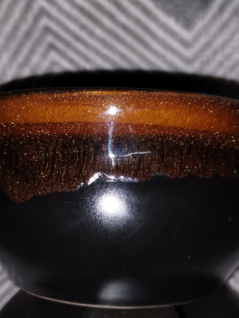 Roscher & Co Beautiful Orange Glazed Drip Decorated Ceramic